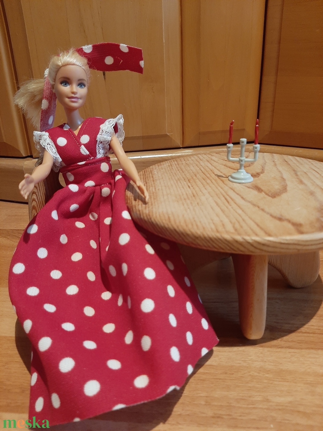 Pöttyös barbie ruha - játék & sport - baba & babaház - barbie ruhák - Meska.hu