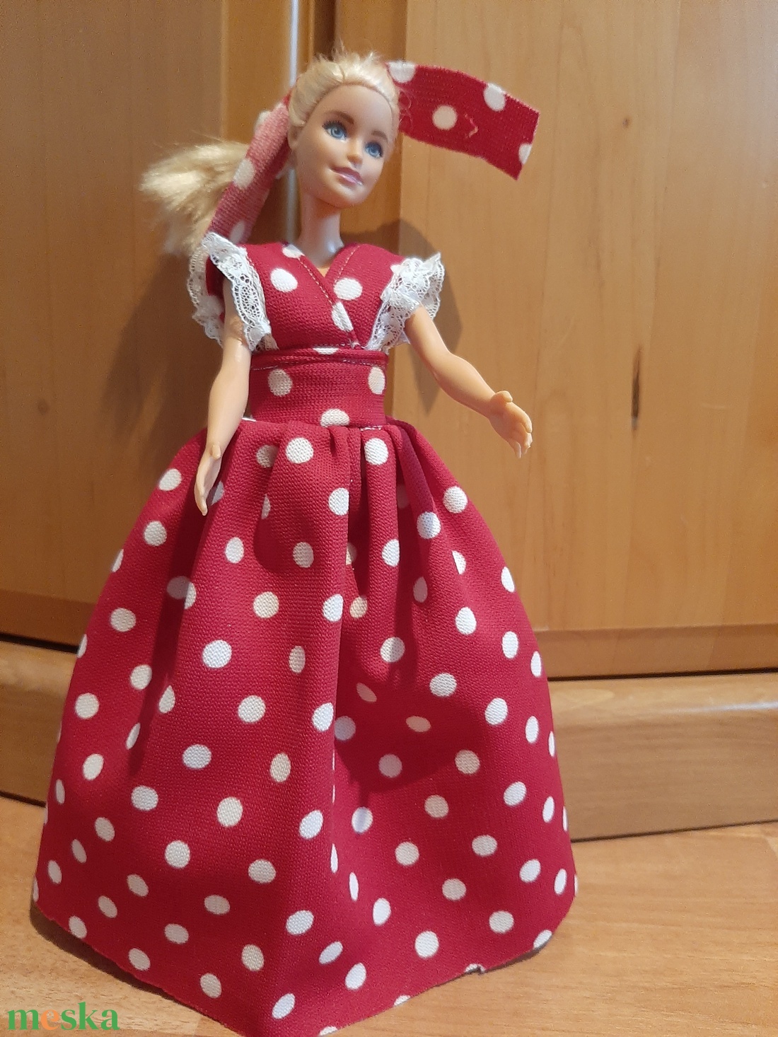 Pöttyös barbie ruha - játék & sport - baba & babaház - barbie ruhák - Meska.hu