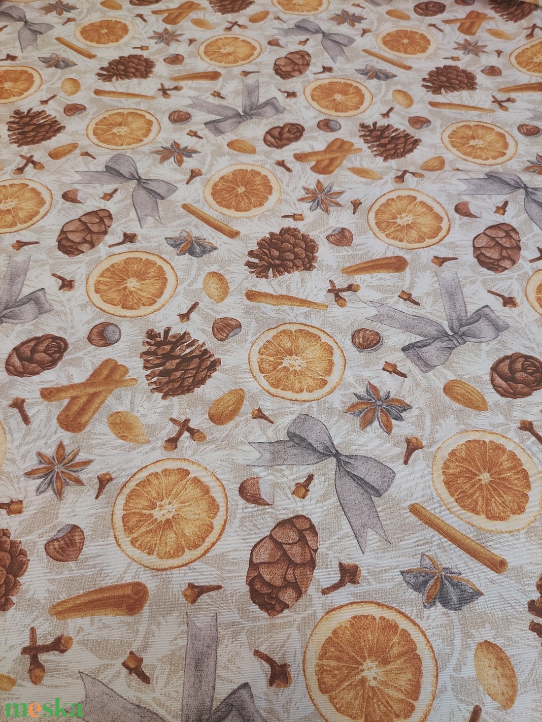 Narancsos asztalterítő  - karácsony - adventi díszek - adventi asztaldísz - Meska.hu