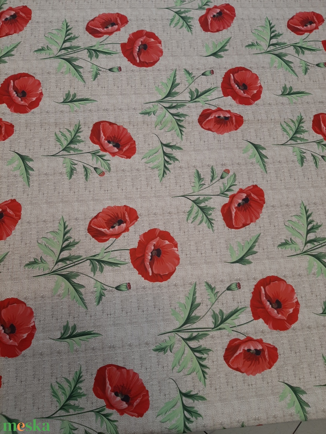 Pipacsos asztalterítő  - otthon & életmód - konyhafelszerelés, tálalás - tálalás - terítő - Meska.hu