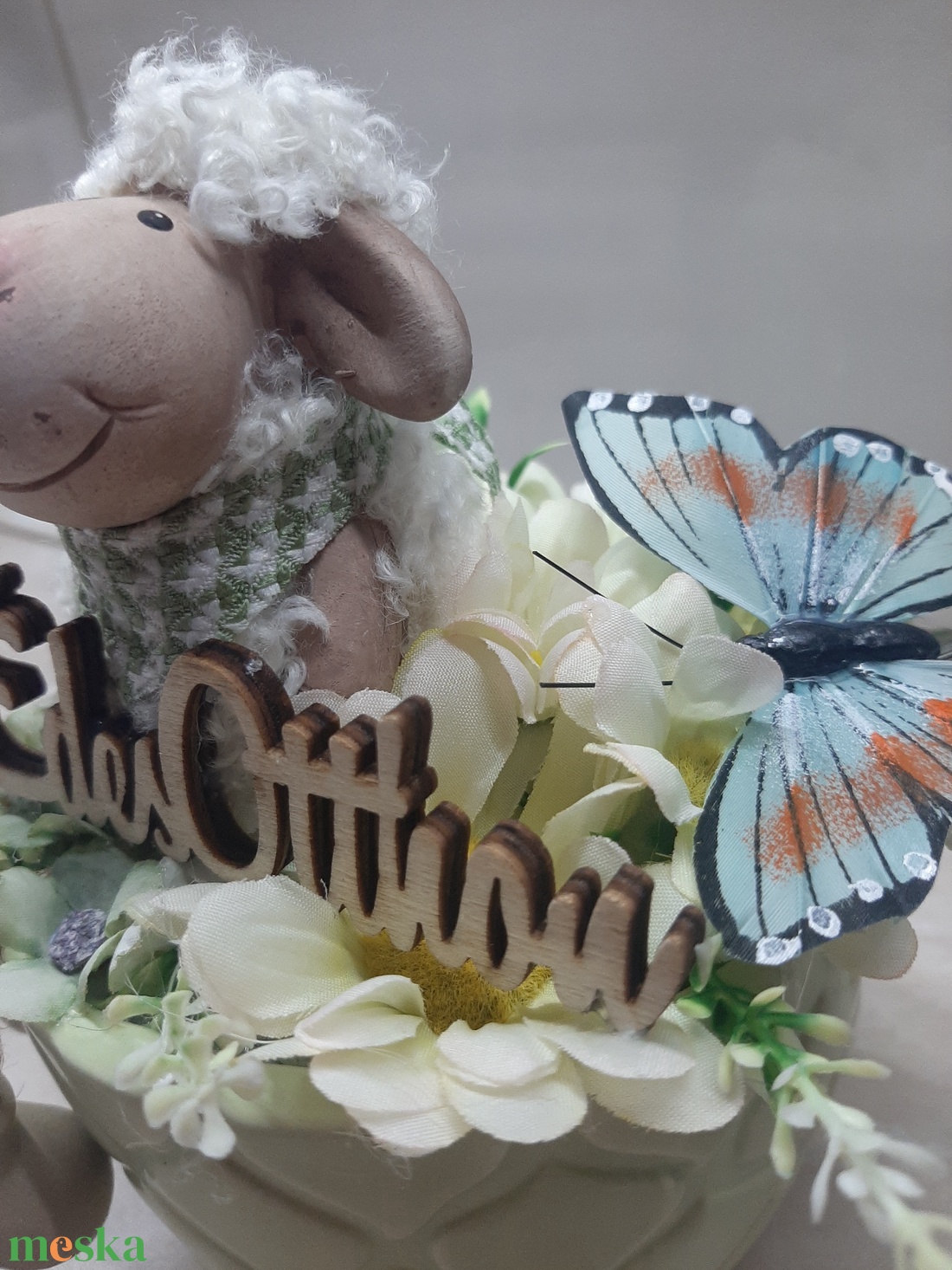 Asztalidísz tavaszi - otthon & életmód - virágdekoráció - virágdíszek - virágdísz kaspóban - Meska.hu