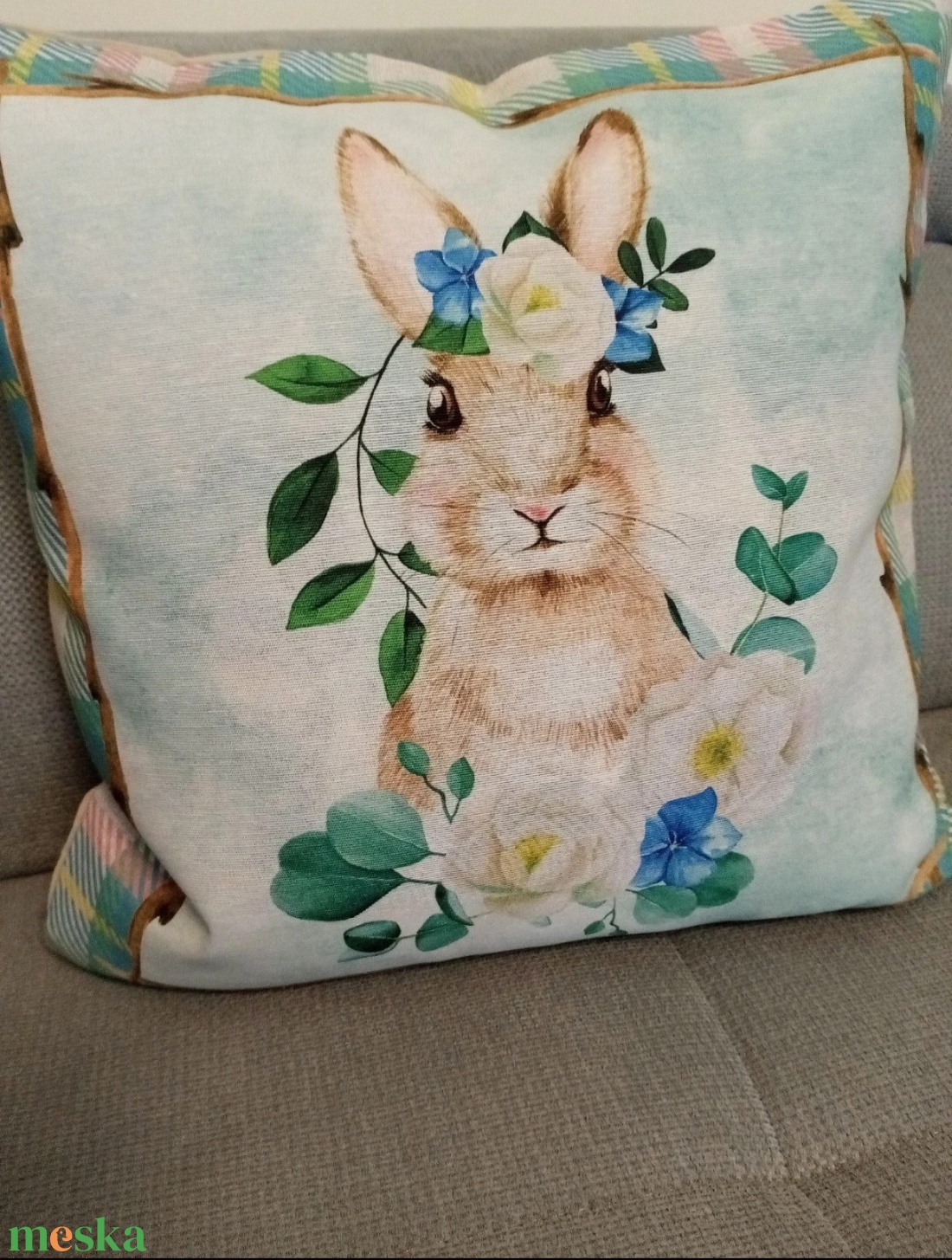 Nyuszis párnahuzat - otthon & életmód - lakástextil - párna & párnahuzat - díszpárna szett  - Meska.hu