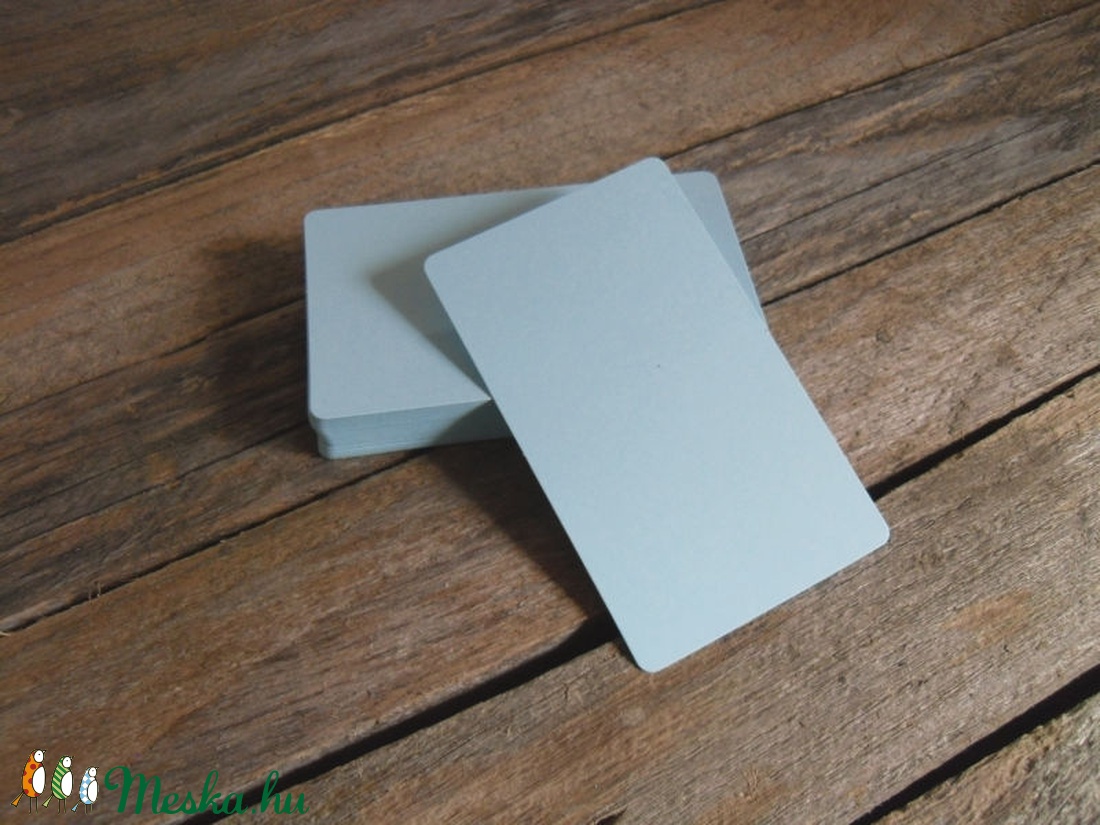 Pasztell kék színű névjegykártya papír biléta cédula alap- 1cs - kellékek & szerszámok - papír - egyéb papír - Meska.hu