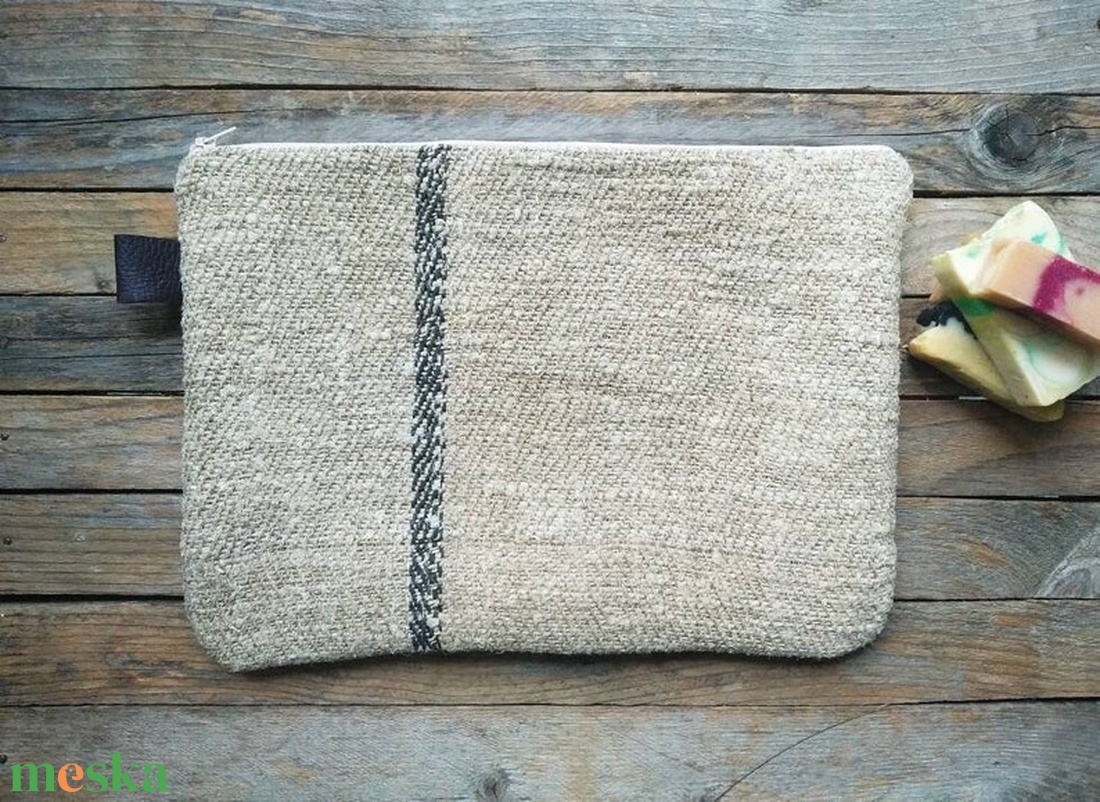 Nagyméretű vászon férfi neszesszer  - táska & tok - neszesszer - Meska.hu