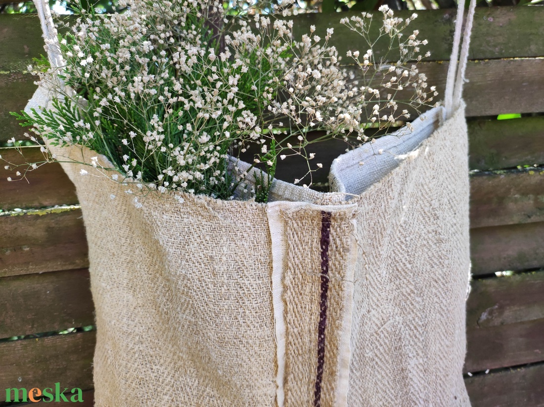 Primitív stílusú zsákvászon fali dekor zseb  - otthon & életmód - dekoráció - ajtó- és ablak dekoráció - ajtódísz & kopogtató - Meska.hu