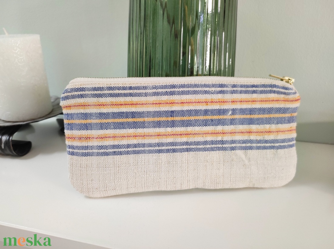 Lenvászon neszeszer kozmetikai táska  - táska & tok - neszesszer - Meska.hu