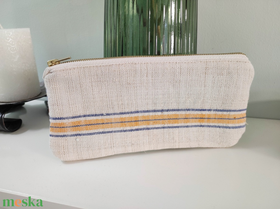 Lenvászon neszeszer kozmetikai táska  - táska & tok - neszesszer - Meska.hu
