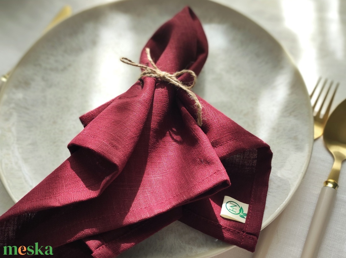 Lenvászon szalvéta bordó 2db - otthon & életmód - konyhafelszerelés, tálalás - konyhai textil - szalvéta - Meska.hu Lenvászon szalvéta bordó 2db - otthon & életmód - konyhafelszerelés, tálalás - konyhai textil - szalvéta - Meska.hu