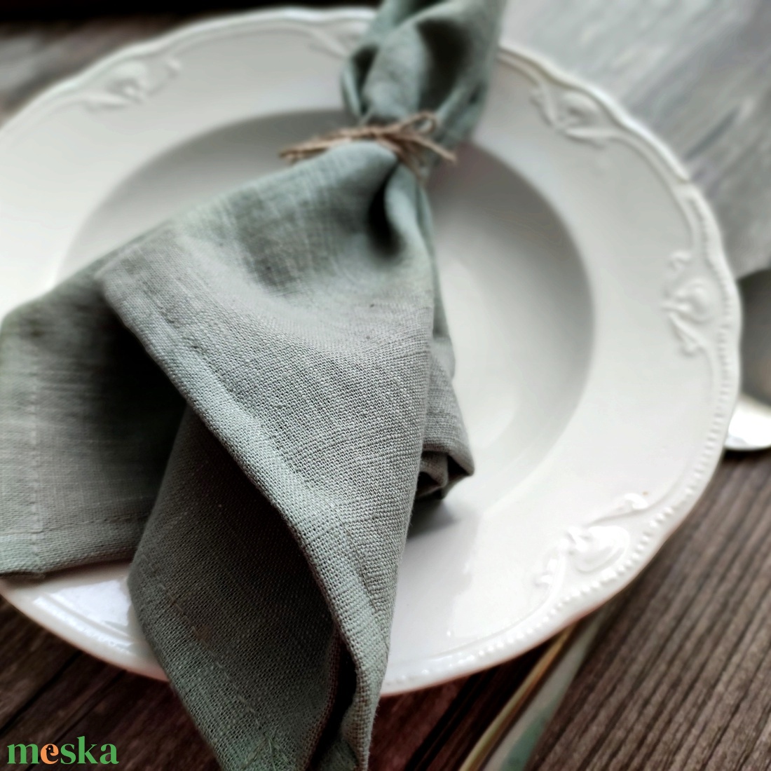 Zöld lenvászon szalvéta 2db - otthon & életmód - konyhafelszerelés, tálalás - konyhai textil - szalvéta - Meska.hu Zöld lenvászon szalvéta 2db - otthon & életmód - konyhafelszerelés, tálalás - konyhai textil - szalvéta - Meska.hu