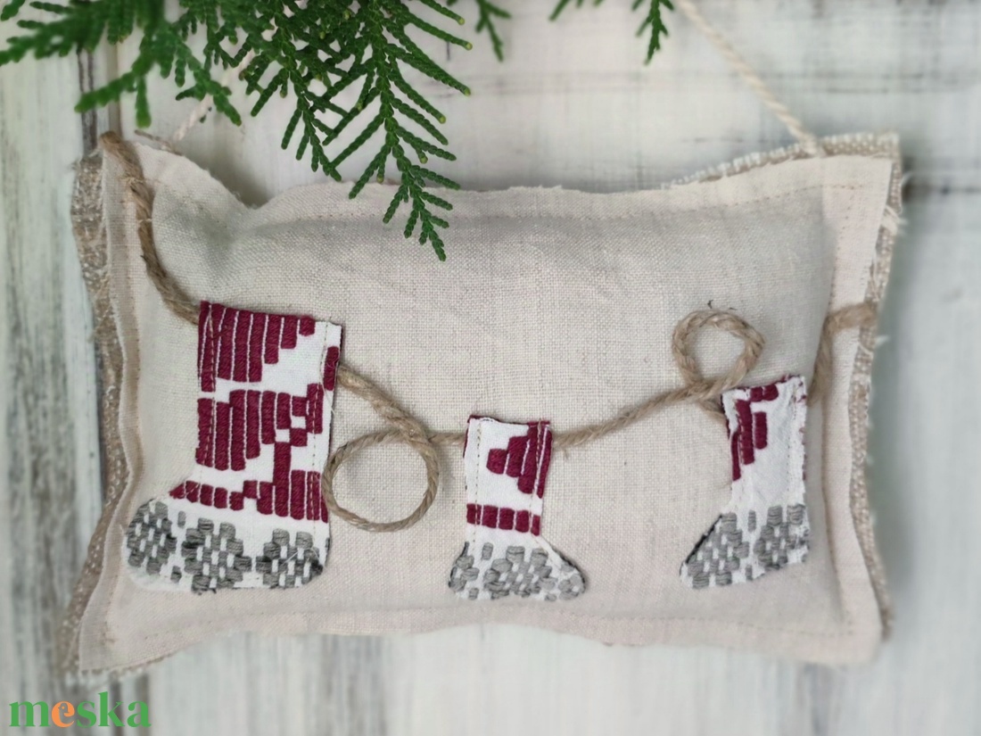 Mikulás csizmás karácsonyi dísz  - karácsony - karácsonyi lakásdekoráció - karácsonyi ajtódíszek - Meska.hu