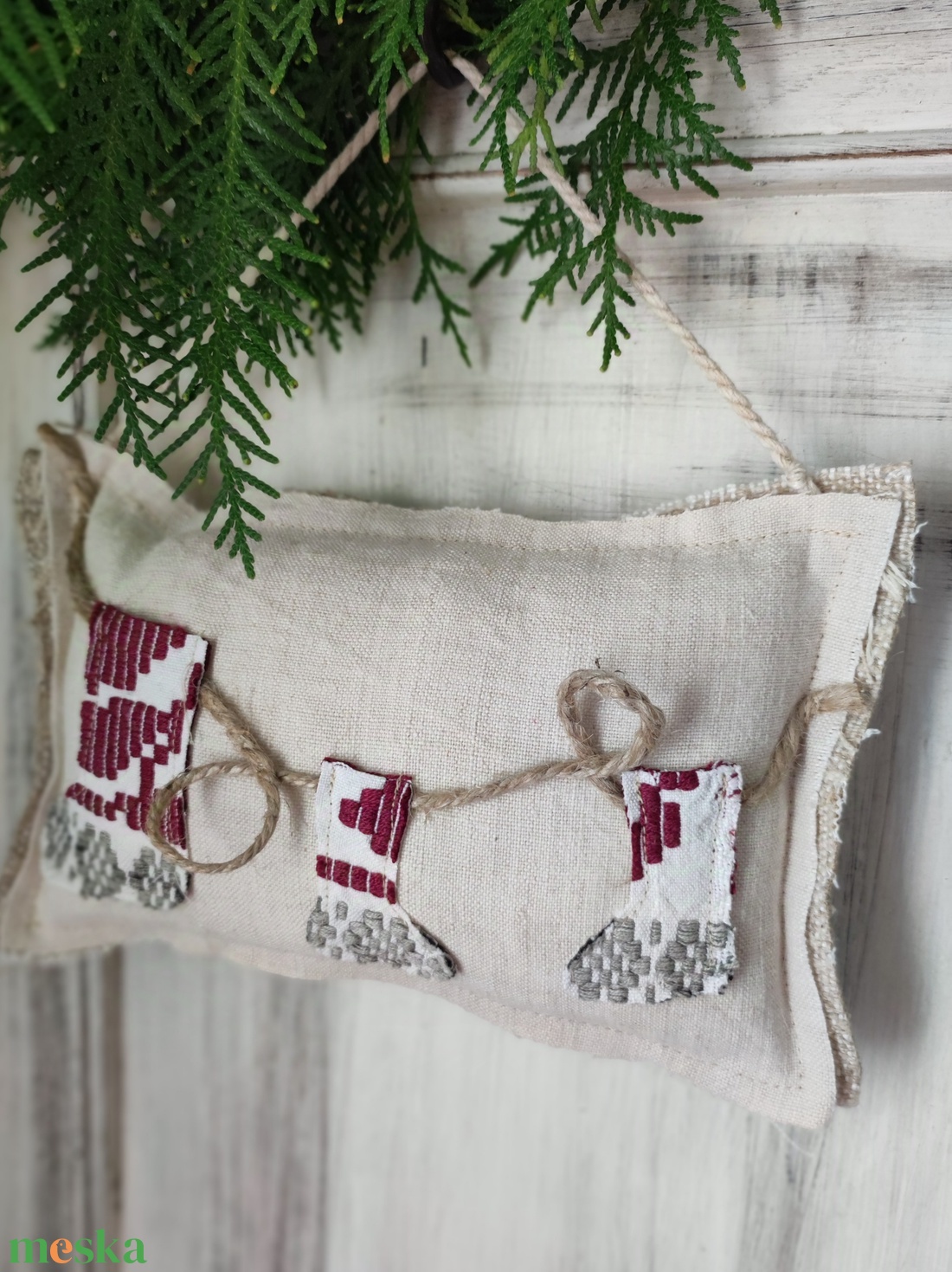 Mikulás csizmás karácsonyi dísz  - karácsony - karácsonyi lakásdekoráció - karácsonyi ajtódíszek - Meska.hu