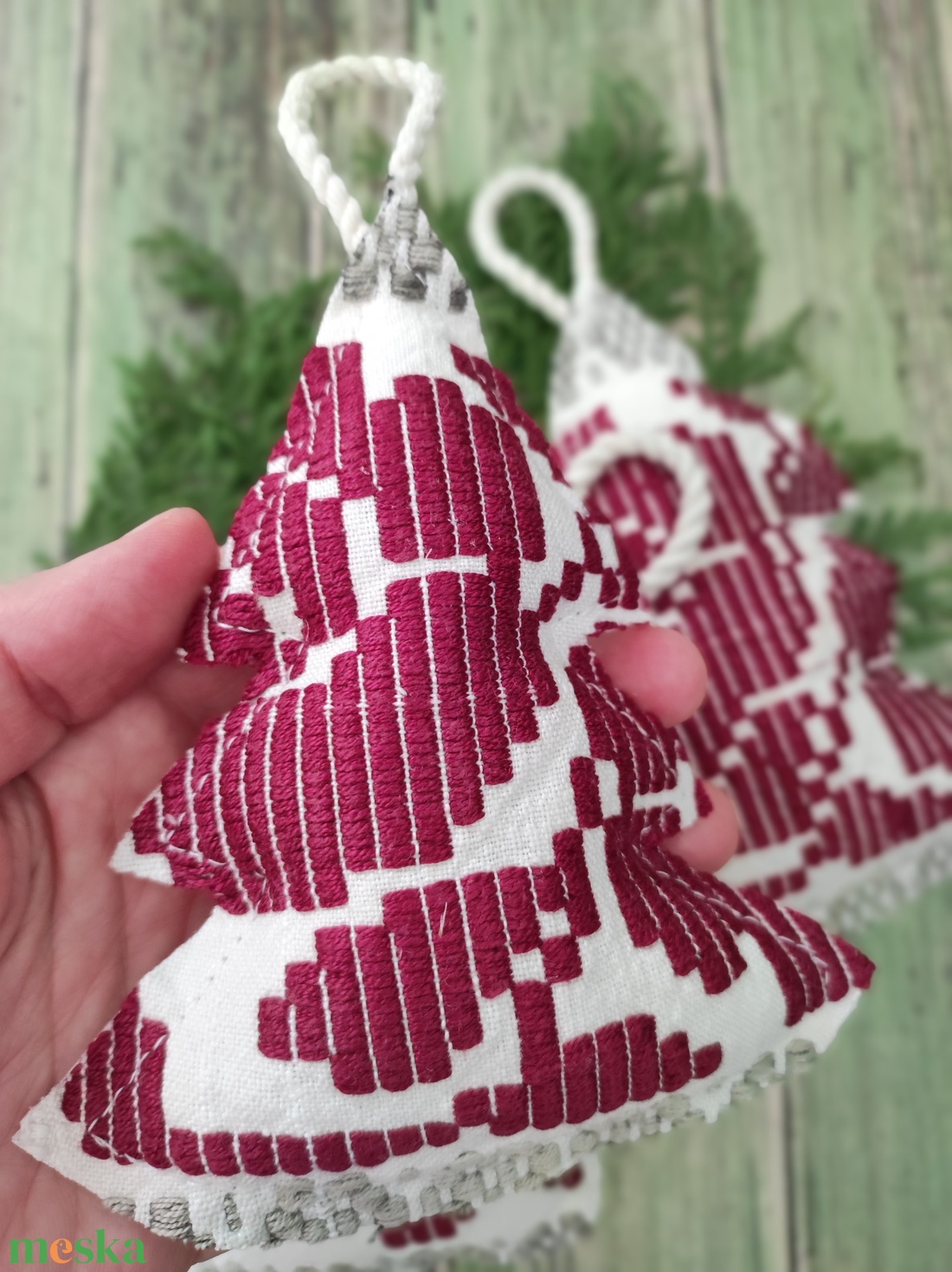 Vintage bordó karácsonyfadíszek - karácsony - karácsonyi lakásdekoráció - karácsonyfadíszek - Meska.hu