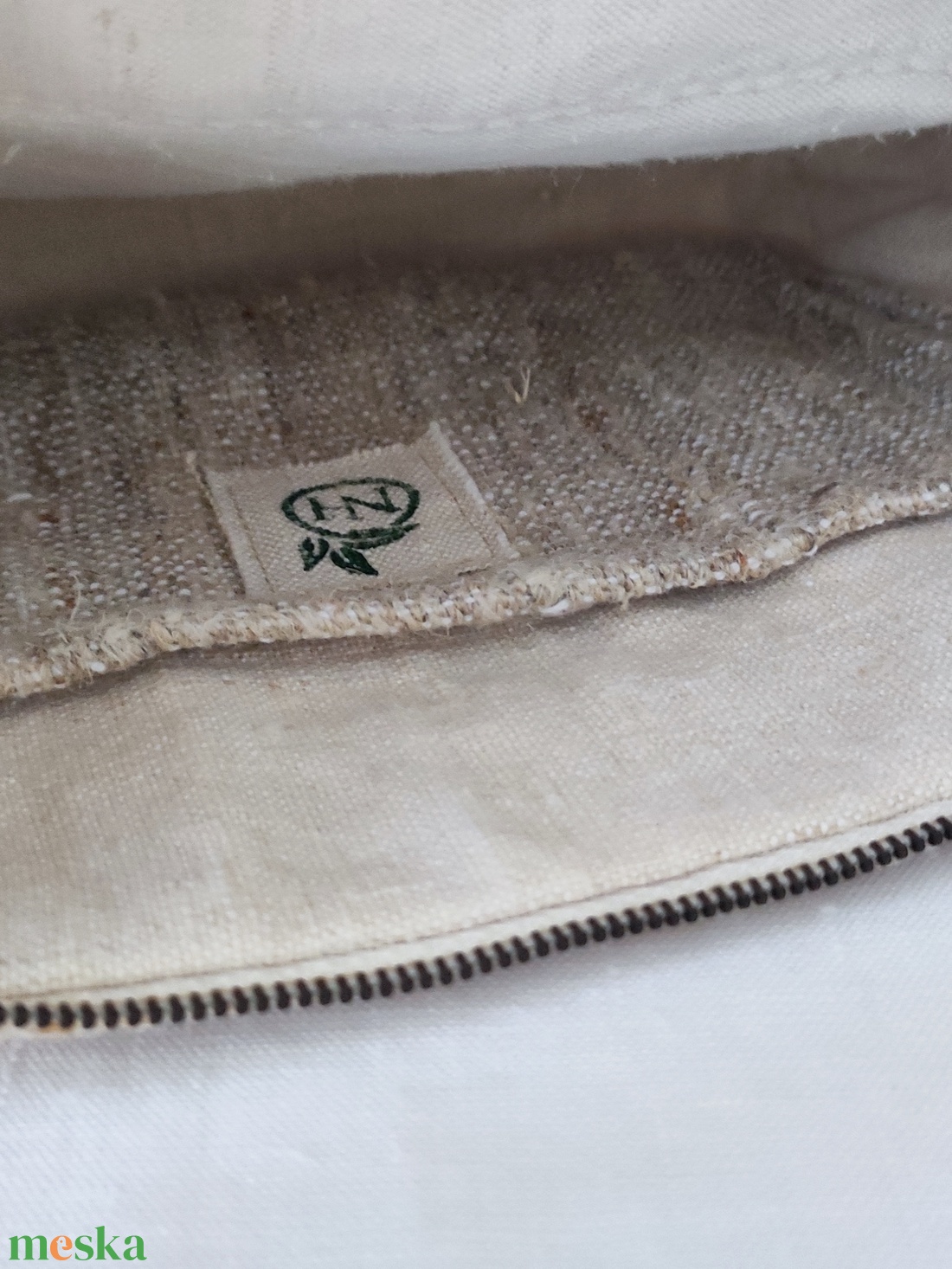 Természetes vászon kozmetikai táska - uniszex   - táska & tok - neszesszer - Meska.hu