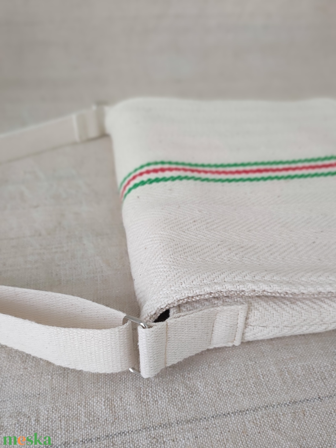 Természetes vászon tarisznya - magyaros hangulatú - táska & tok - kézitáska & válltáska - tarisznya - Meska.hu