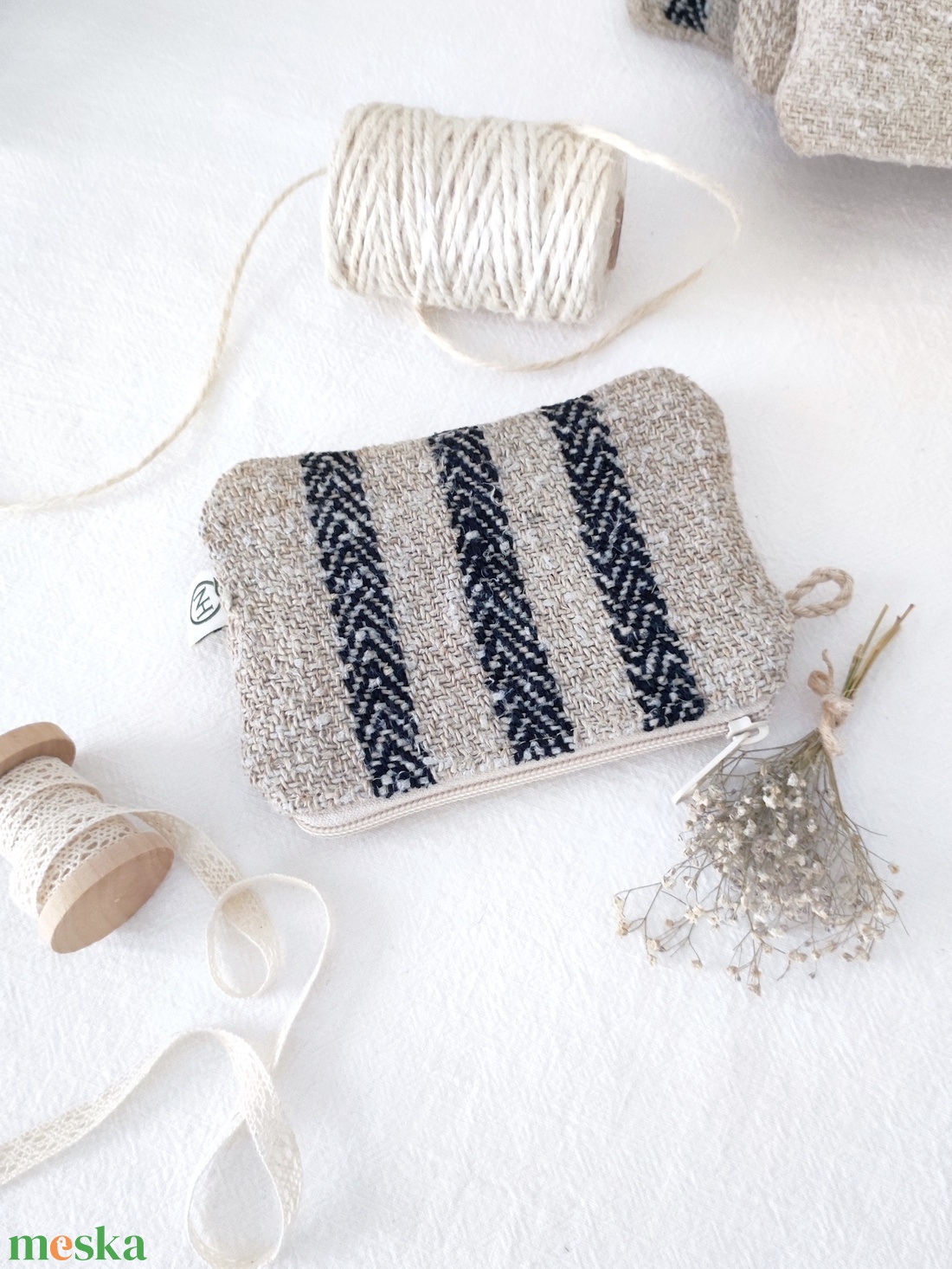 Kisméretű női kozmetikai táska - természetes zerowaste - táska & tok - neszesszer - Meska.hu