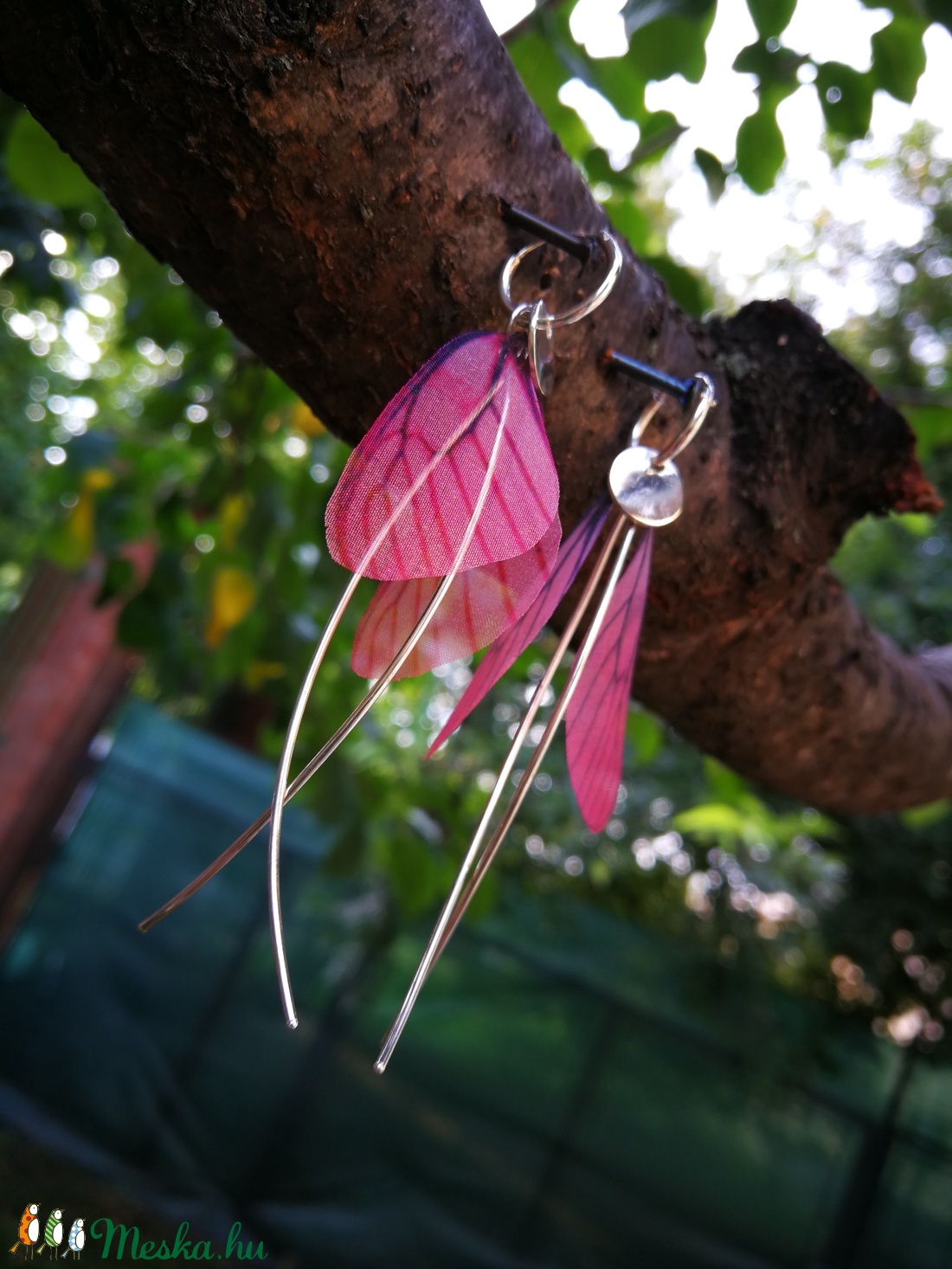 Ezüst fülbevaló fátyolka -  - Meska.hu