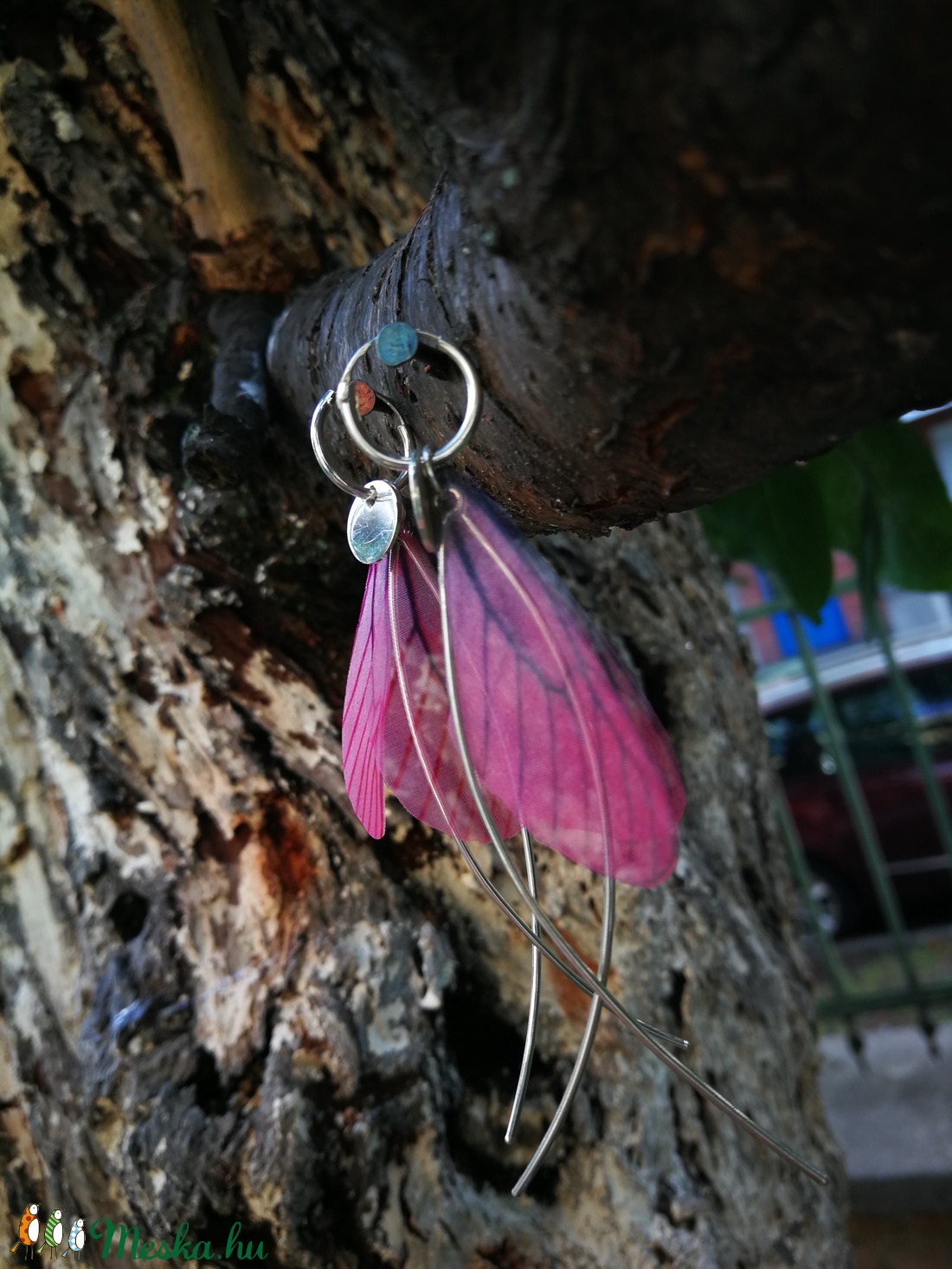 Ezüst fülbevaló fátyolka -  - Meska.hu