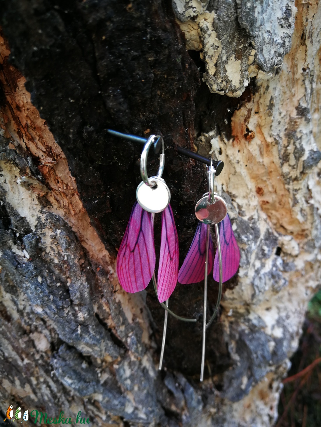 Ezüst fülbevaló fátyolka -  - Meska.hu