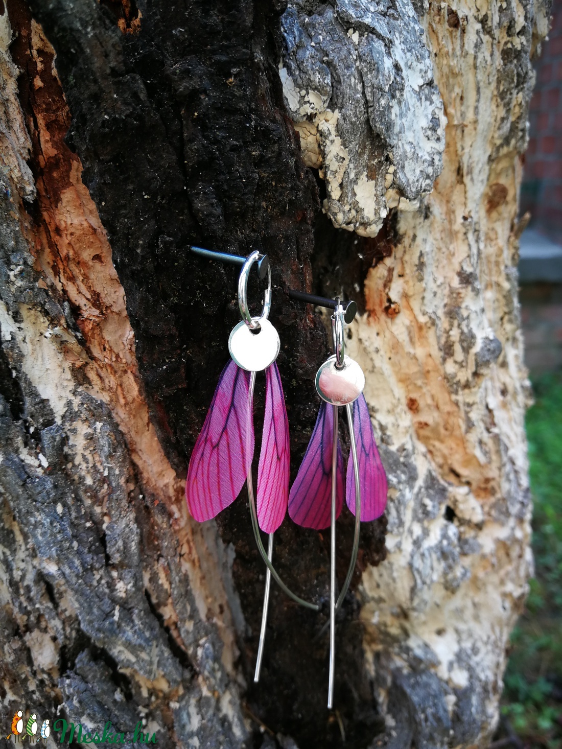 Ezüst fülbevaló fátyolka -  - Meska.hu