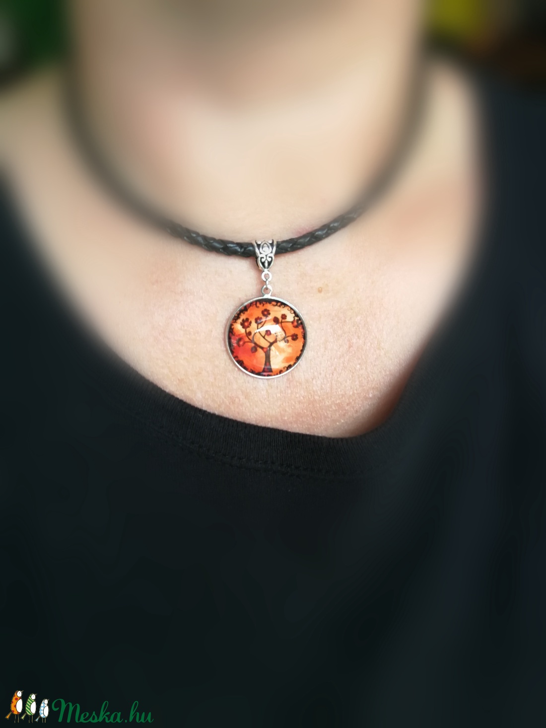 Életfa Üveg medál  - ékszer - Meska.hu