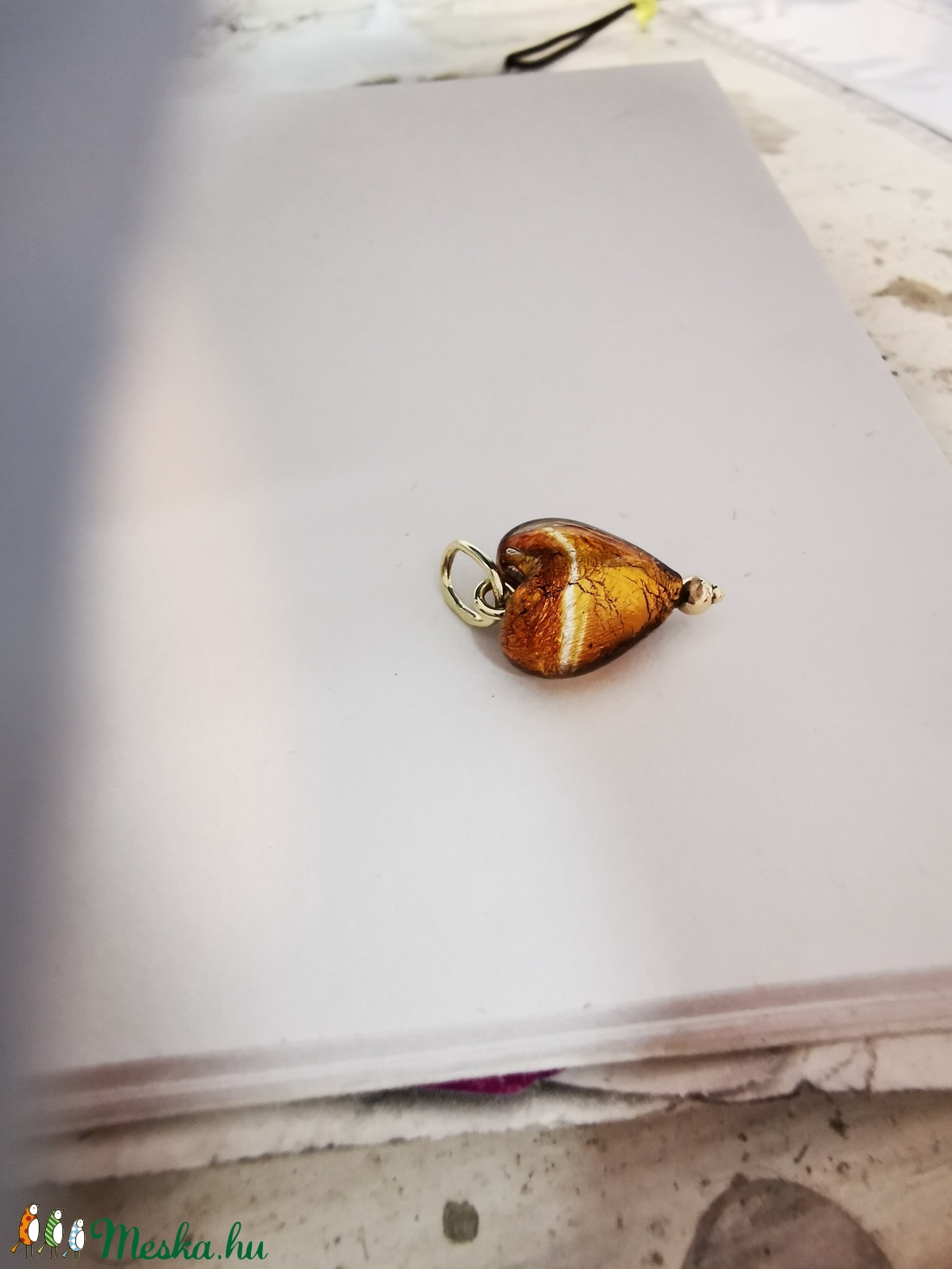 Aranyszív medál - ékszer - Meska.hu