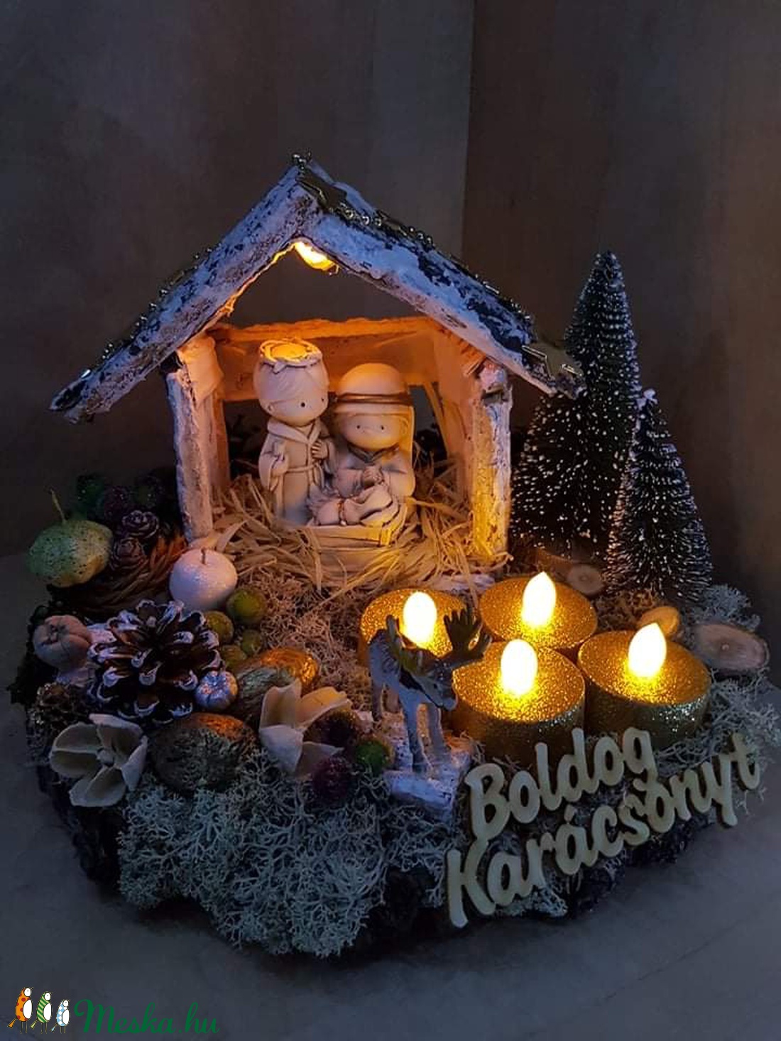 Kis betlehem - karácsony - karácsonyi lakásdekoráció - Meska.hu