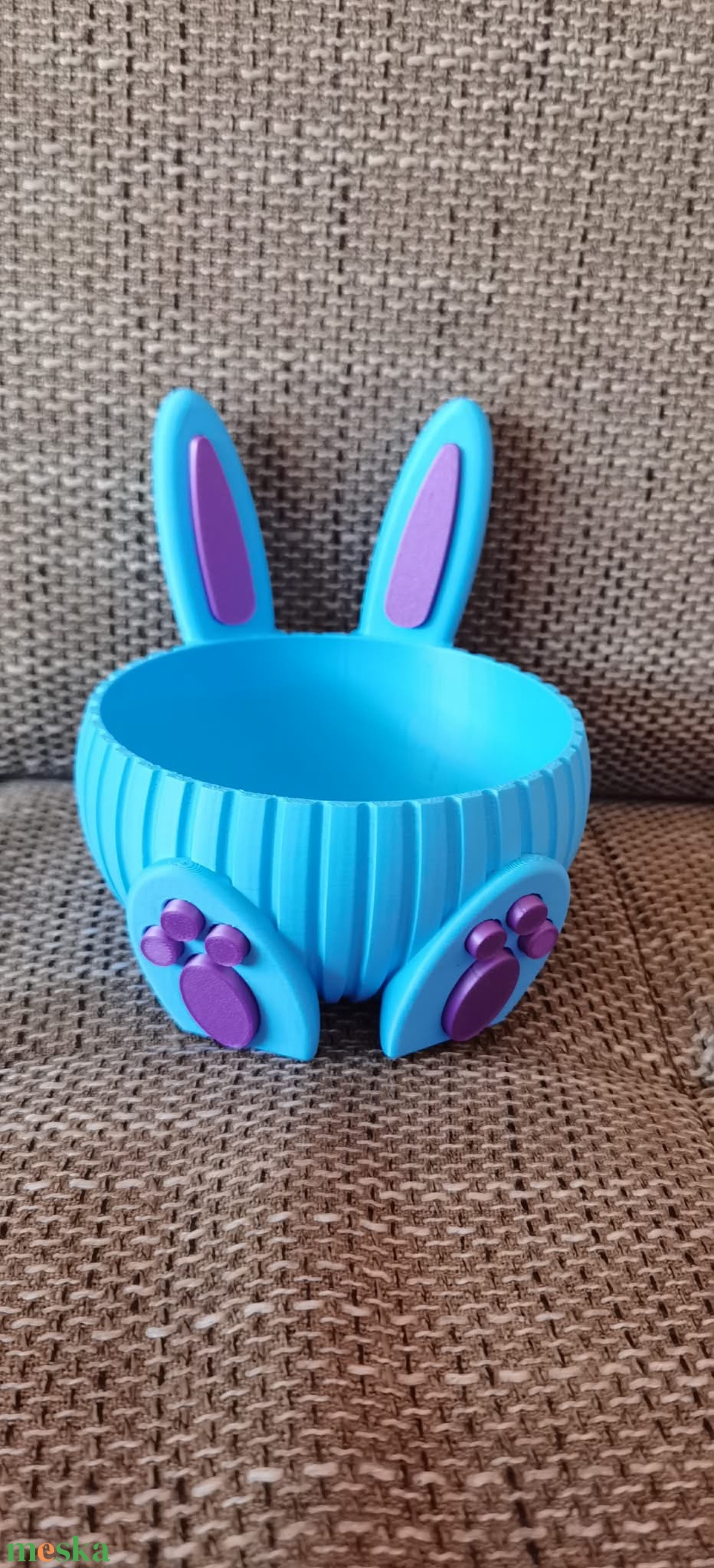 Nyuszis tartó - ünnepi díszek, dekorációk - húsvéti díszek és dekorációk - húsvéti kosár - Meska.hu