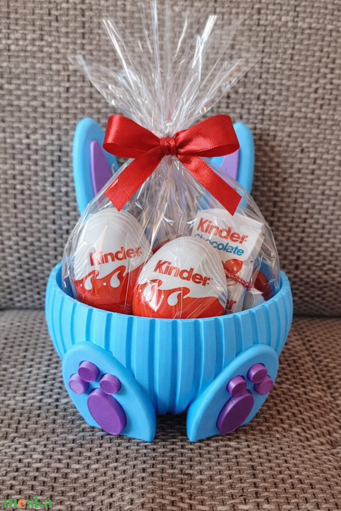 Nyuszis tartó - ünnepi díszek, dekorációk - húsvéti díszek és dekorációk - húsvéti kosár - Meska.hu