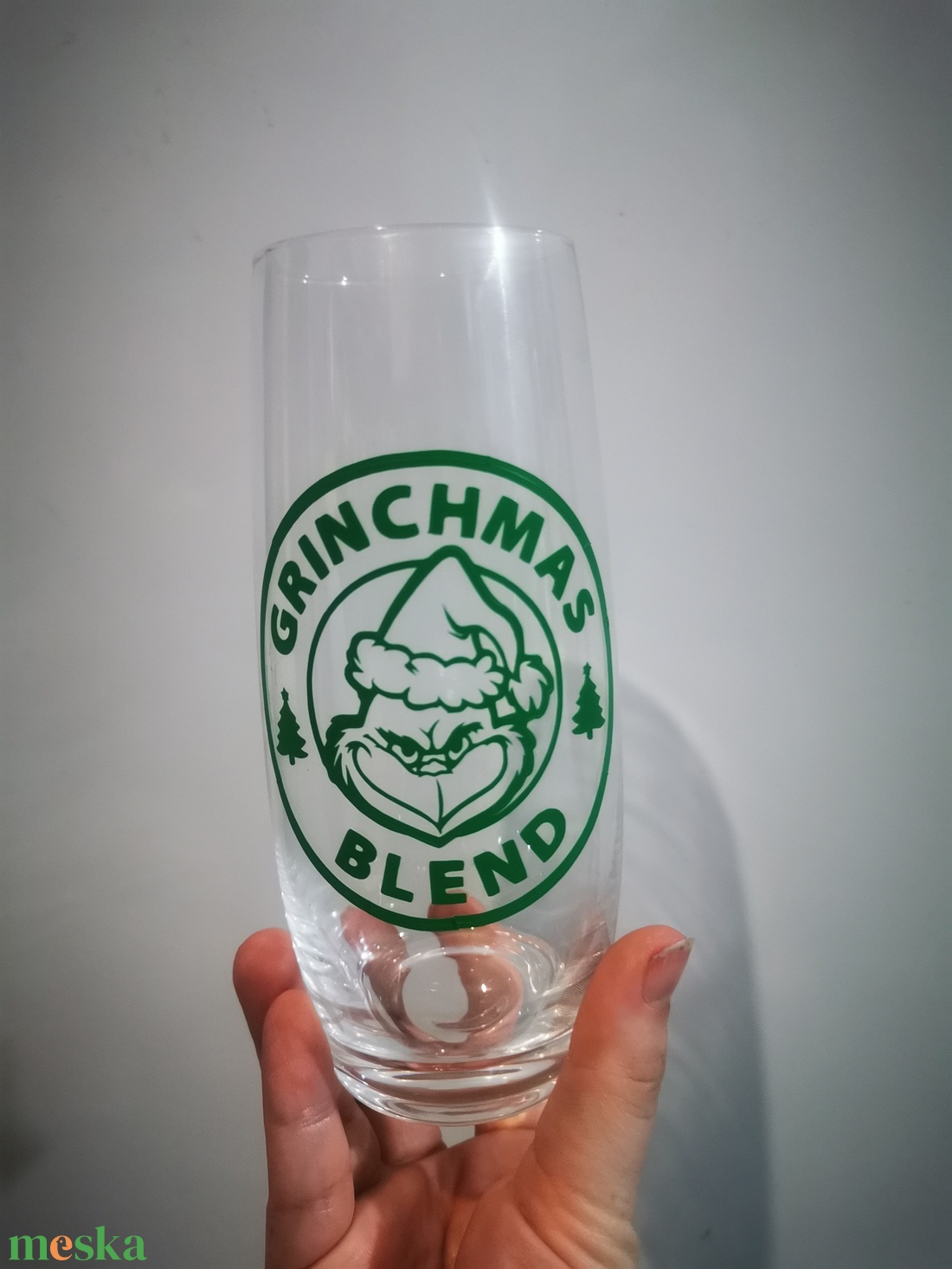 Grinch pohár - karácsony - karácsonyi lakásdekoráció - karácsonyi ünnepi teríték - Meska.hu