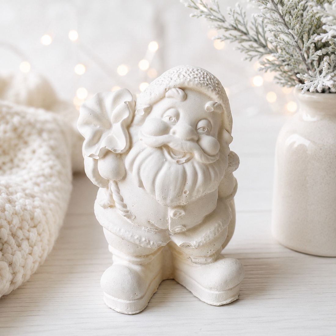 Mikulás (batyus) kerámiapor figura � natúr vagy festett - otthon & életmód - dekoráció - dekoratív figurák és szobrok - Meska.hu
