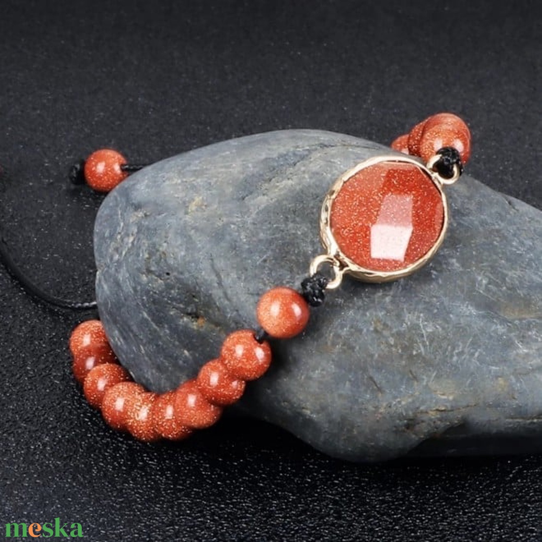 kézzel készített Karkötő goldstone állítható karkötő , női , férfi karkötő - ékszer - karkötő - gyöngyös karkötő - Meska.hu kézzel készített Karkötő goldstone állítható karkötő , női , férfi karkötő - ékszer - karkötő - gyöngyös karkötő - Meska.hu