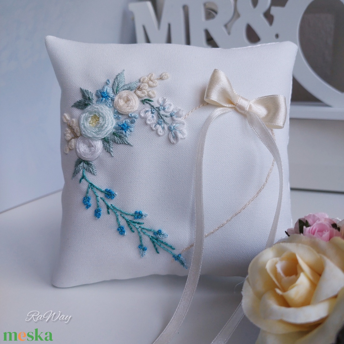 Gyűrűpárna Vintage - esküvő - kiegészítők - gyűrűtartó & gyűrűpárna - Meska.hu