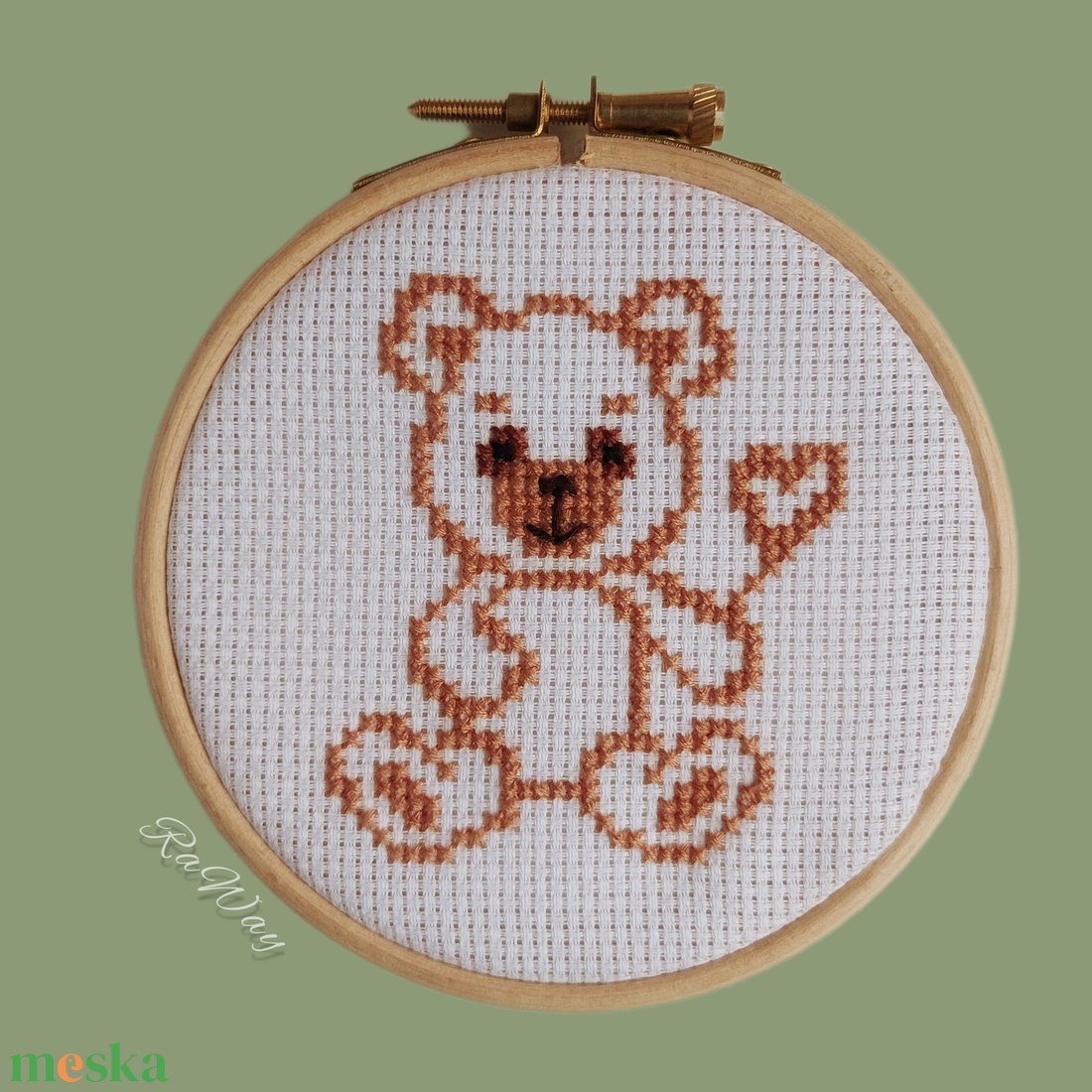 Hímző szett Maci - diy (csináld magad) - egységcsomag - Meska.hu