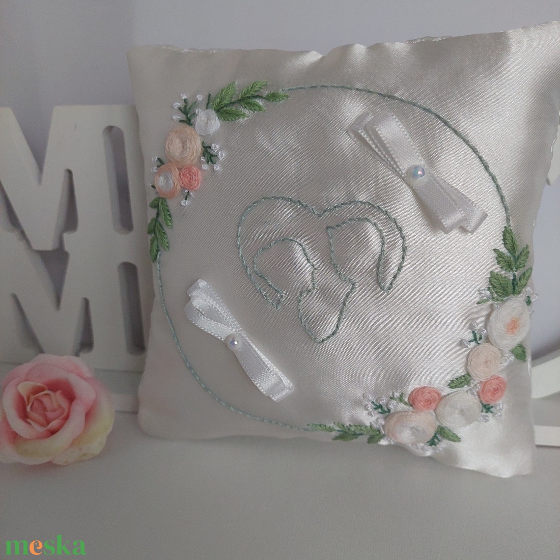 Gyűrűpárna  - esküvő - kiegészítők - gyűrűtartó & gyűrűpárna - Meska.hu