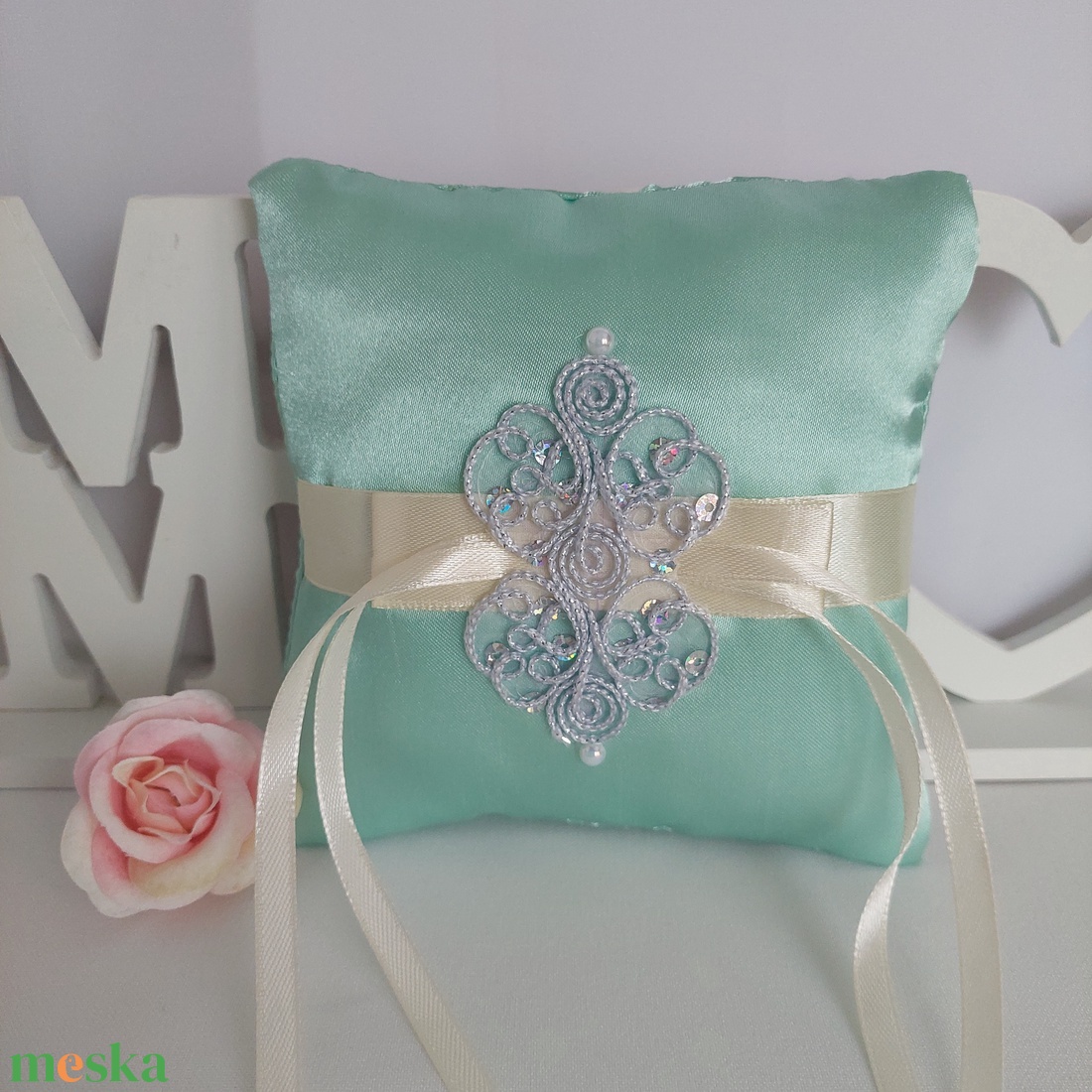 Gyűrűpárna - esküvő - kiegészítők - gyűrűtartó & gyűrűpárna - Meska.hu