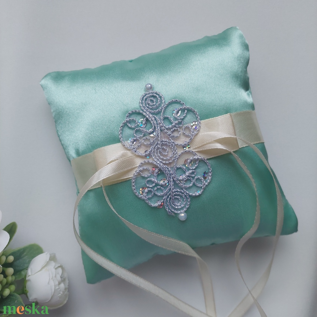 Gyűrűpárna - esküvő - kiegészítők - gyűrűtartó & gyűrűpárna - Meska.hu