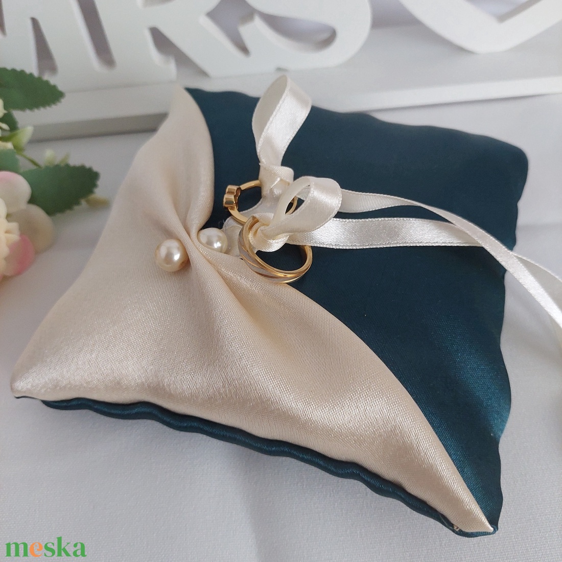 Gyűrűpárna - esküvő - kiegészítők - gyűrűtartó & gyűrűpárna - Meska.hu