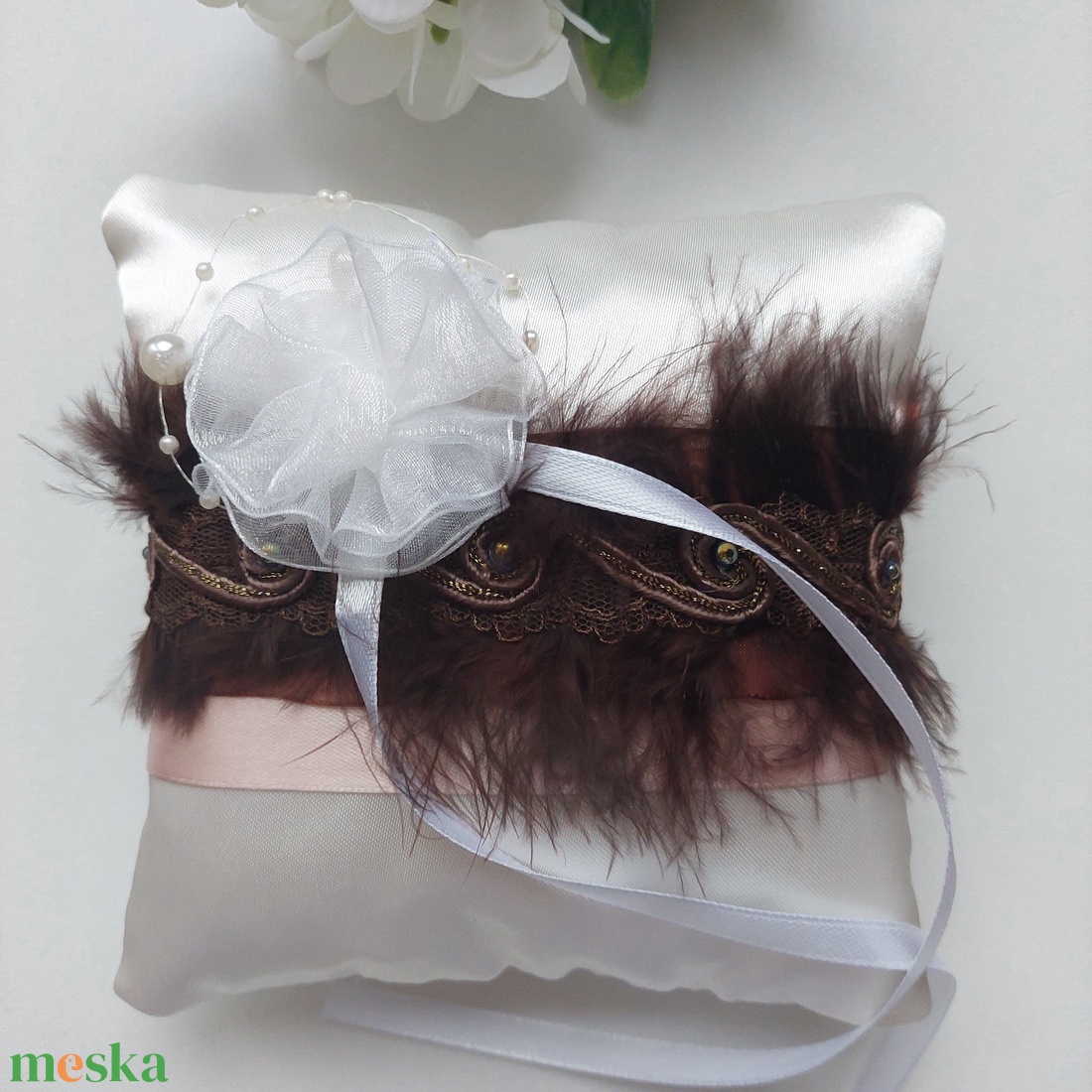 Gyűrűpárna - esküvő - kiegészítők - gyűrűtartó & gyűrűpárna - Meska.hu