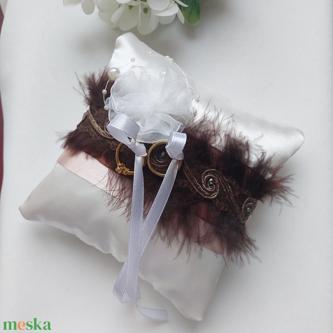 Gyűrűpárna - esküvő - kiegészítők - gyűrűtartó & gyűrűpárna - Meska.hu