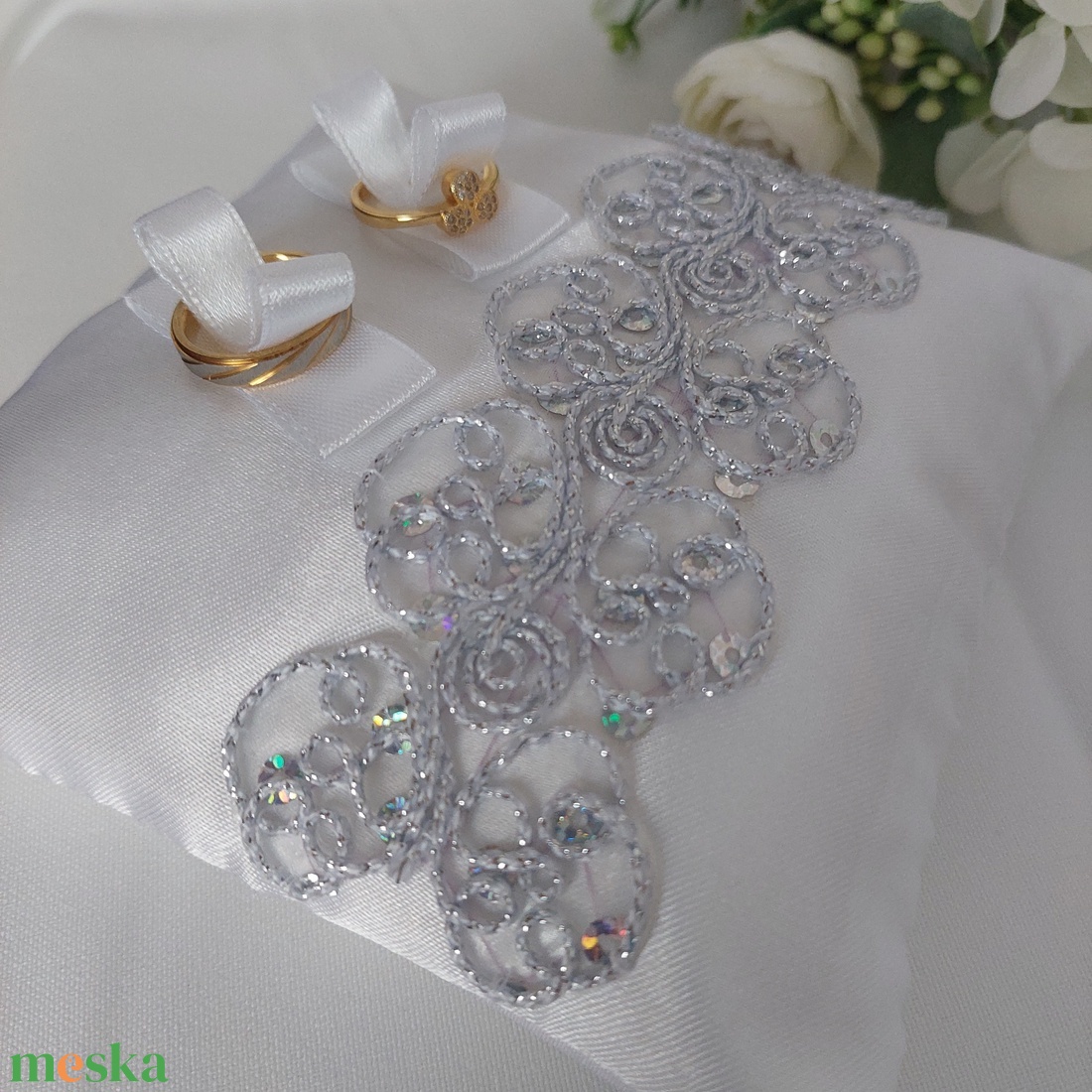 Gyűrűpárna - esküvő - kiegészítők - gyűrűtartó & gyűrűpárna - Meska.hu