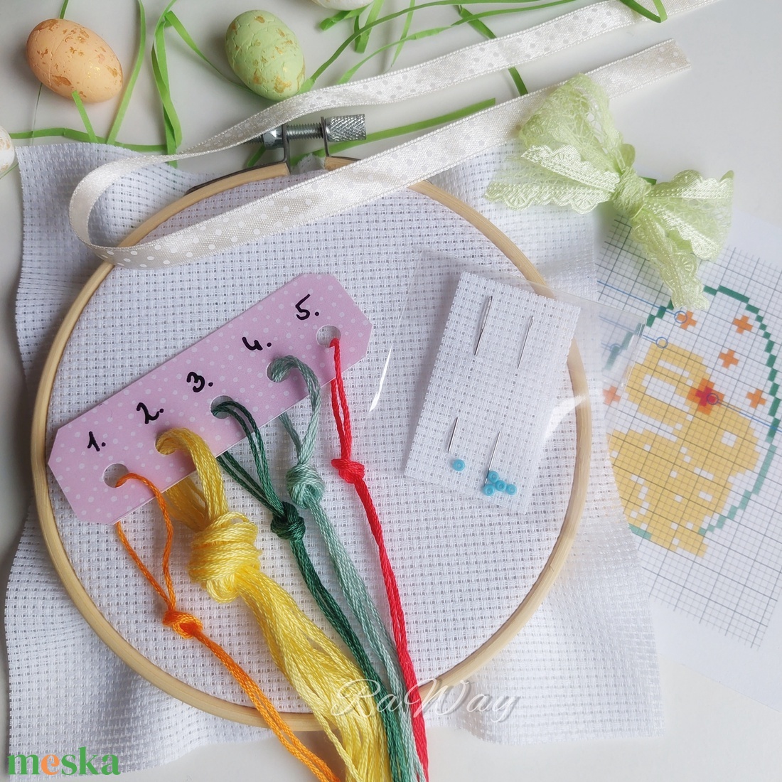 Hímzőkeszlet - diy (csináld magad) - szabásminta, útmutató - hímzés minta - Meska.hu