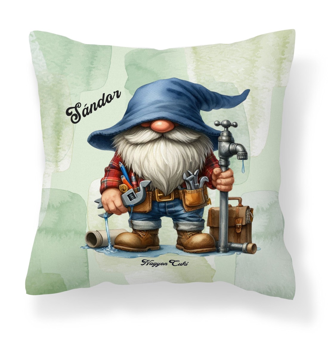 Névvel kérhető - Szerelő Ezermester manó mintás párna - otthon & életmód - lakástextil - párna & párnahuzat - díszpárna (belsővel együtt) - Meska.hu