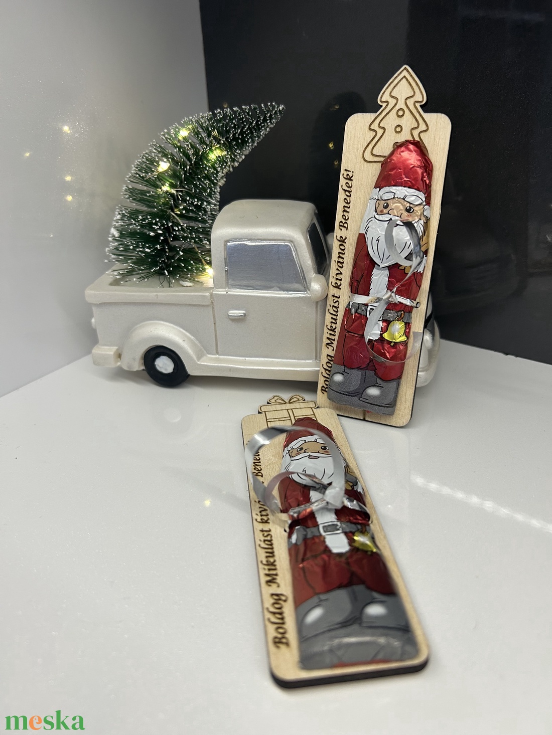 Mikulás köszönőajándék  - karácsony - karácsonyi ajándékozás - karácsonyi képeslap, üdvözlőlap, ajándékkísérő - Meska.hu