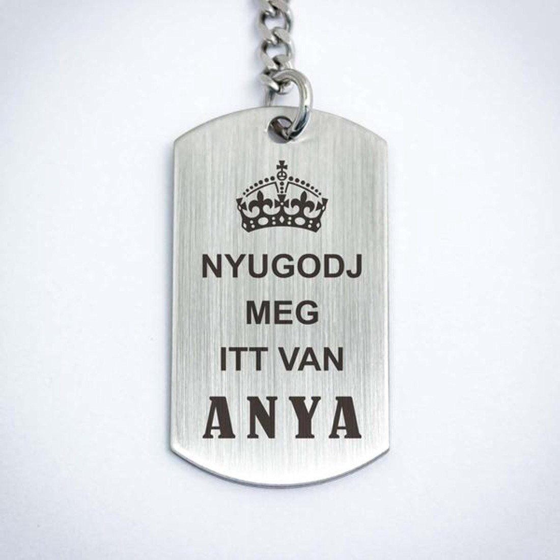 Nyugodj meg anya elintézi acél medálos kulcstartó - táska & tok - kulcstartó & táskadísz - kulcstartó - Meska.hu