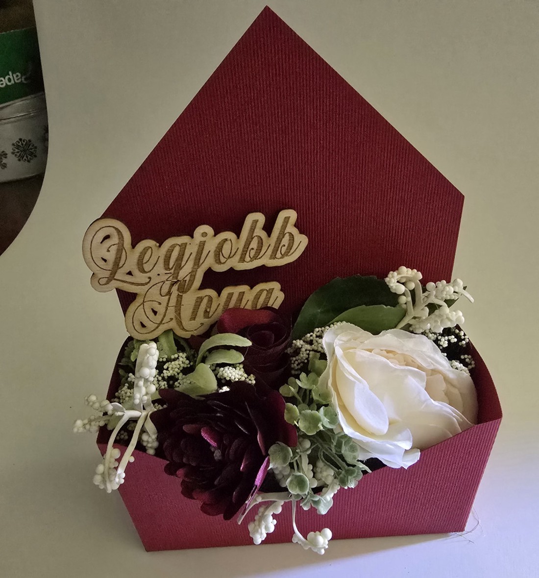 Szülőköszöntő rózsás boríték - esküvő - emlék & ajándék - szülőköszöntő ajándék - Meska.hu