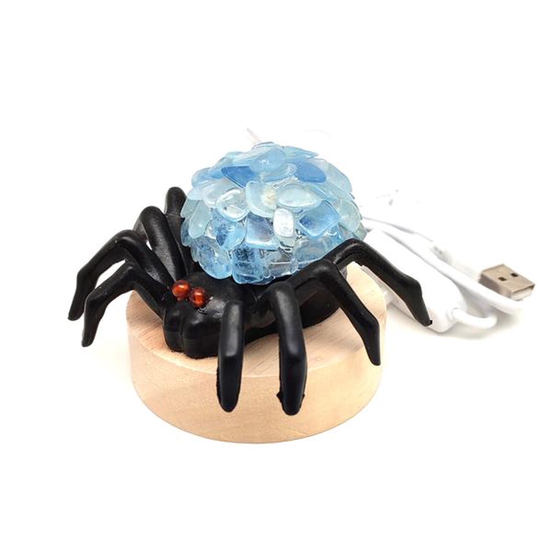 Akvamarin ásvány pók lámpa 7 cm USB csatlakozással kézzel készült dísz - kellékek & szerszámok - ásvány alapanyag - ásvány lámpa - Meska.hu Akvamarin ásvány pók lámpa 7 cm USB csatlakozással kézzel készült dísz - kellékek & szerszámok - ásvány alapanyag - ásvány lámpa - Meska.hu