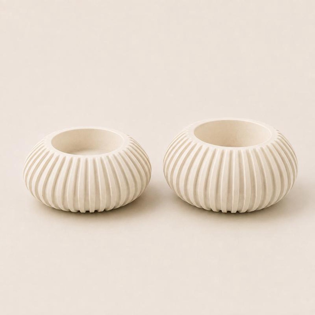 Csíkos 2 részes kerámiapor mécsestartó szett � natúr vagy festett - otthon & életmód - gyertya, illat, aroma - mécses és mécsestartó - Meska.hu