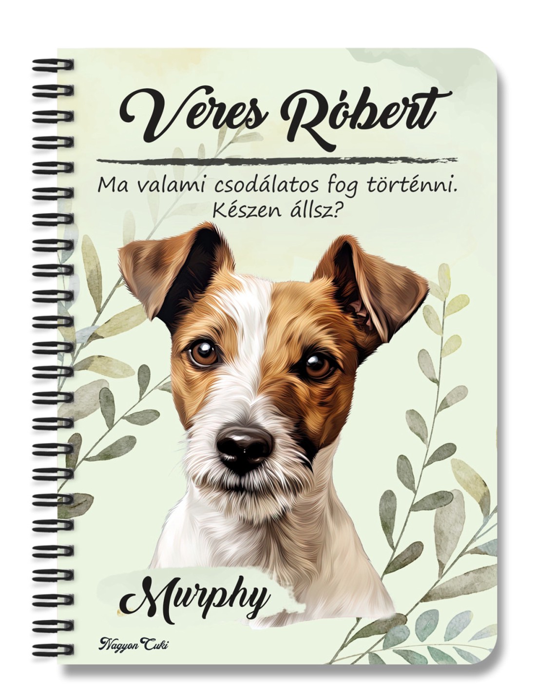 Személyre szabható - Jack Russell terrier portré mintás A6-os füzet - otthon & életmód - papír, írószer - jegyzetfüzet & napló - Meska.hu