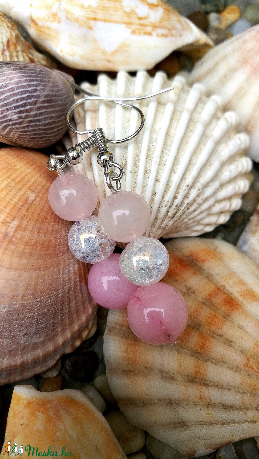 Cseresznyevirág jáspis ásványkarkötő aurakvarccal -  - Meska.hu