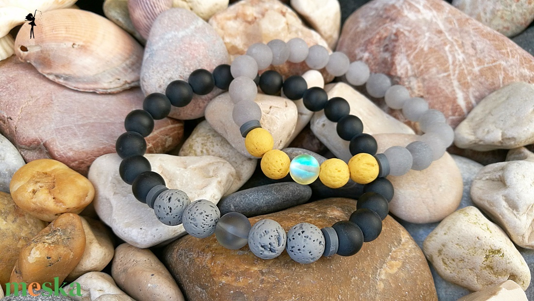 Őszi szerelem páros ásványkarkötő  - ékszer - karkötő - bogyós karkötő - Meska.hu